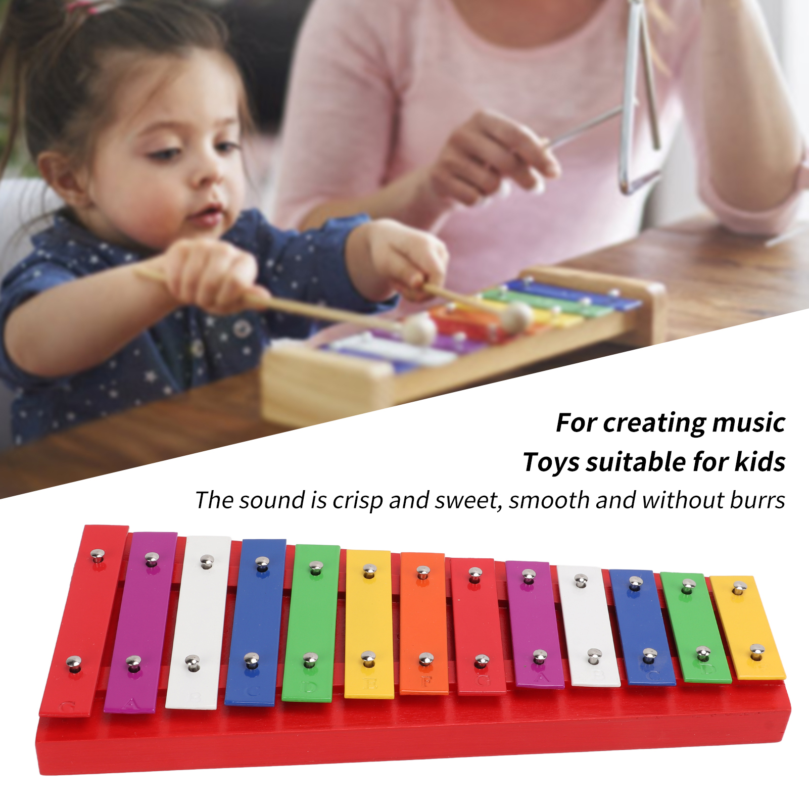 Đầy Màu Sắc Xylophone 13 Tông Chuyên Nghiệp Glockenspiel Nhôm Bạch Dương Nhạc Cụ Cho Âm Nhạc Sáng Tạo Giáo Dục Sân Khấu Biểu Diễn Và giải trí gia đình