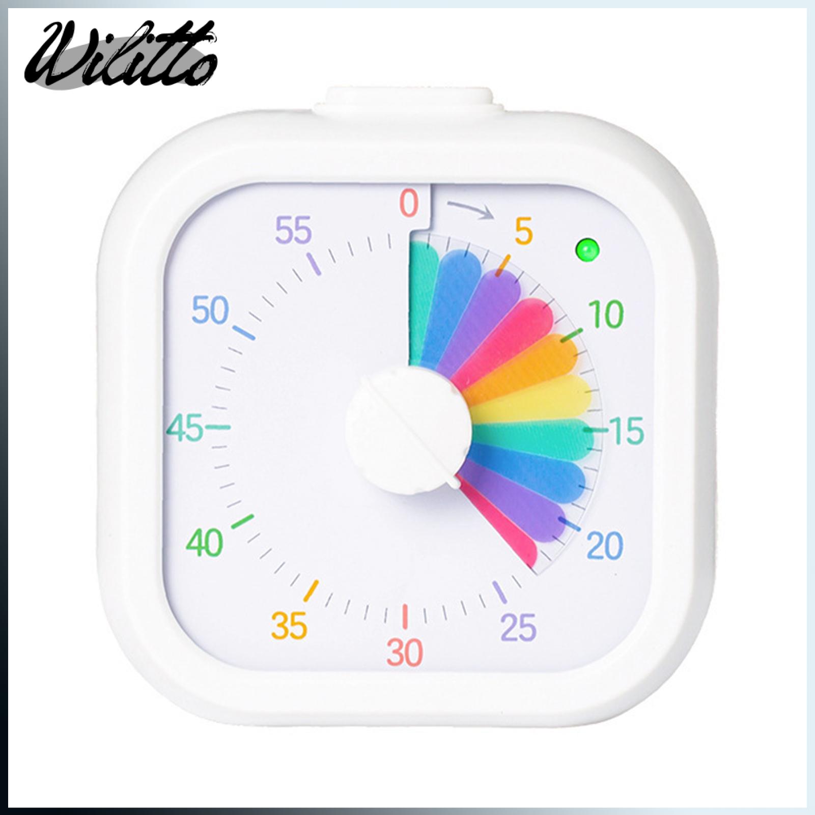 Classroom Timer Anti-fall Timer Visual Timer for Kids 60-minute Rainbow Countdown with Silent Pause Dual Sound Light Reminder – Portable Child-friendly Timer for Study Kitchen Office Use ราคา 226 บาท*ส่งฟรี