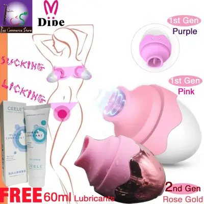 •LCS™- DiBe 7 Mode Clitoris Licking Stimulator Tongue Vibrator Nipple Sucker Breast Enlarge Massager Vibrator Sex Toys Masturbator for Women