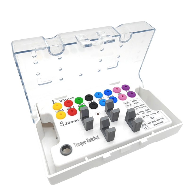 domain-Implant Torque Wrench Kit Universal Dental Torque Tool Box Prosthodontic Torque Wrench for De