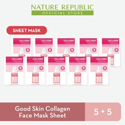 Nature Republic Good Skin Collagen Face Mask Sheet - for Normal Skin (5+5)