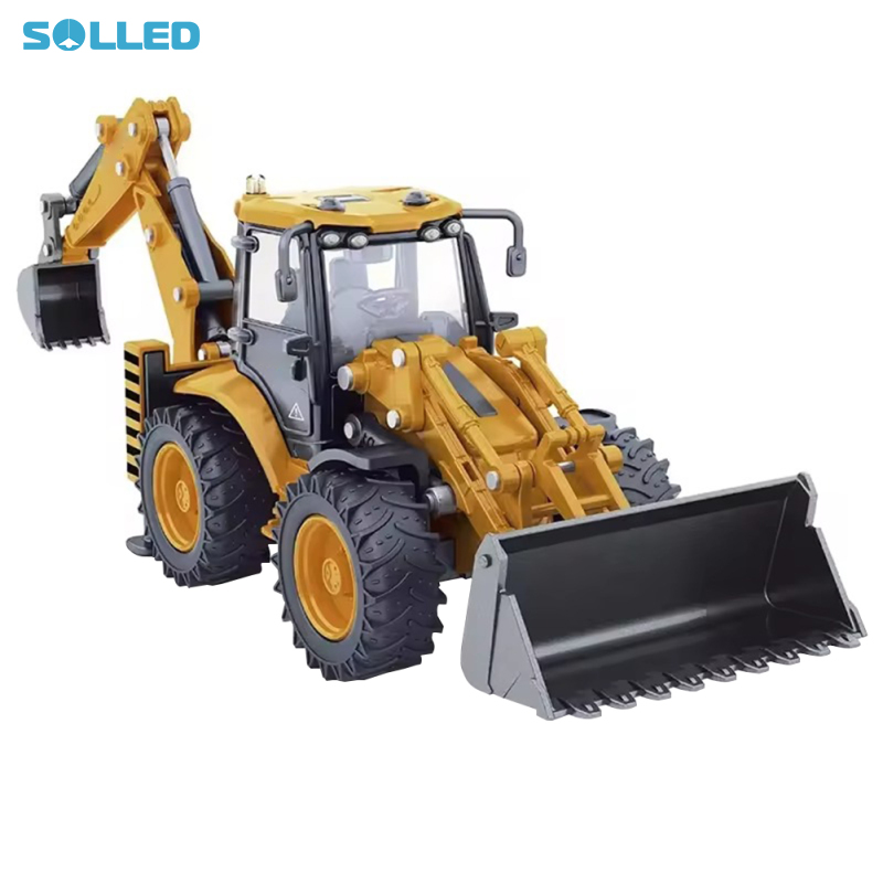 1:50 Mini Excavator, Excavator Truck Toys, Zinc Alloy Die-cast Model, Heavy Duty Wheeled Tractor Model Toy For Boys ราคา 452 บาท*ส่งฟรี