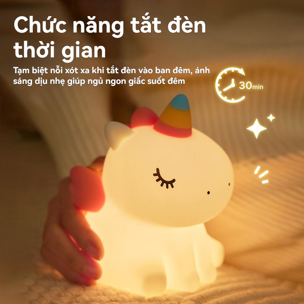 Đèn ngủ 3W hình thiên thần kỳ lân ánh sáng ấm dễ thương phù hợp phòng ngủ trẻ em