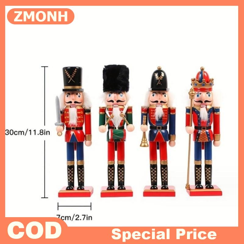 ZMONH 1ชิ้น30ซมการ์ตูนทหารวอลนัทตกแต่งบ้านเครื่องประดับคริสต์มาสไม้นัทแครกเกอร์หุ่นเชิดเดสก์ท็อป ราคา 179 บาท*ส่งฟรี