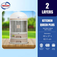Orocan Kitchen Queen Plus (2 Layer) | Dish Rack Cabinet with 2 Layer Drawer
