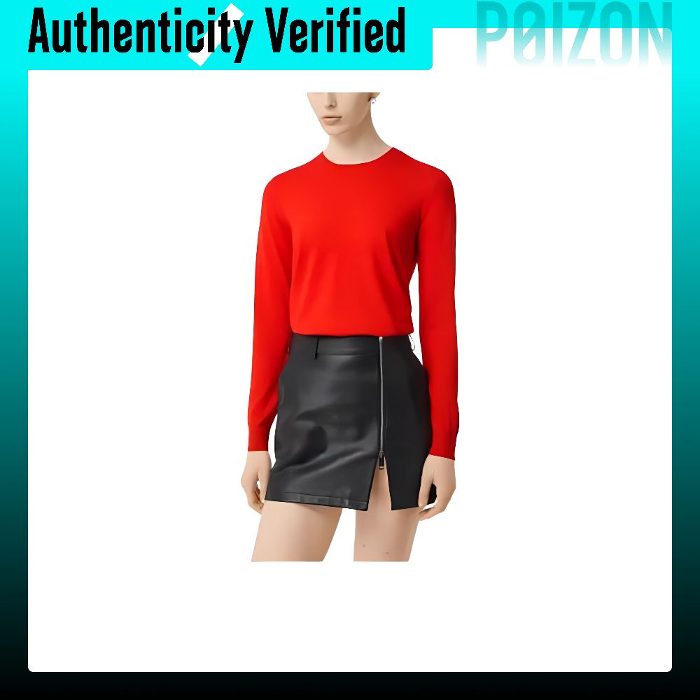 เสื้อไหมพรม เสื้อคาร์ดิแกนสตรี burberry เสื้อกันหนาวผู้หญิง Red Crew Neck Moderate Other 80170211