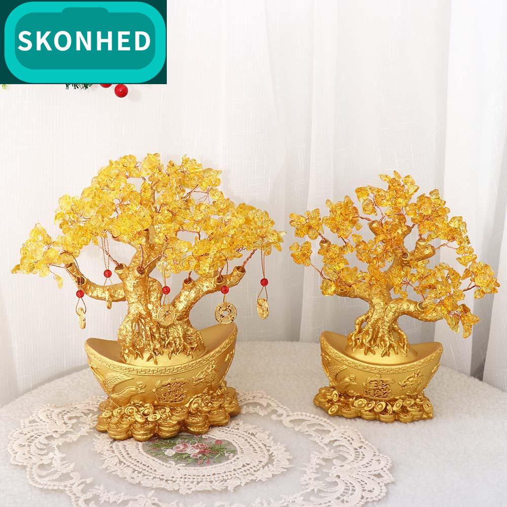 ของเล่นและโมเดลสะสม SKONHED สร้างสรรค์และสร้างสรรค์ ฐานกระเป๋าเงิน ลักษณะทอง งานฝีมืองานประดิษฐ์ ฮวงจุ้ยจีน ห้องนั่งเล่นในห้องนั่งเล่น ตู้เก็บไวน์ ของตกแต่งบ้าน รวบรวมความมั่งคั่ง ต้นไม้แห่งโชคลาภ เครื่องประดับต้นไม้เงิน ของตกแต่ง เครื...