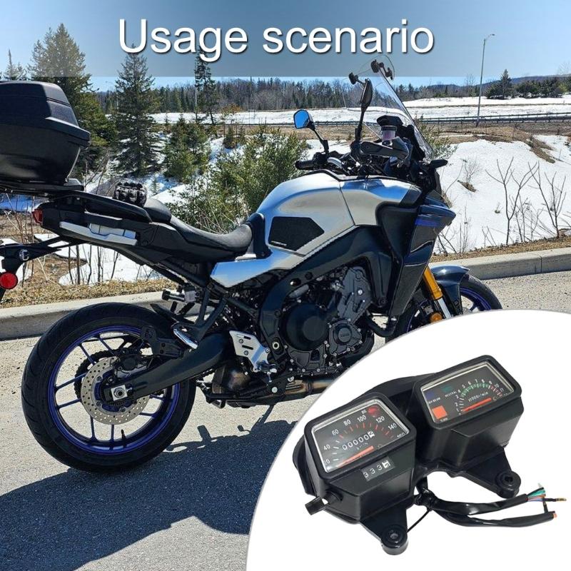 Dt125 dt125r offroad xe máy hiển thị tachometer Meter khoảng cách hiển thị màu đen màn hình LCD nhựa ABS xây dựng