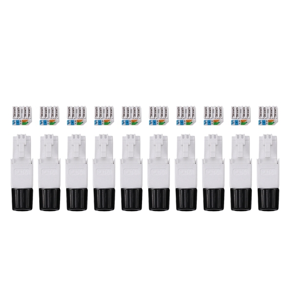 Bảng giá Tool-Free Shielded RJ45 Network Cable Connector Ethernet Cable Plug Cat6A Connector UTP Unshielded Twisted