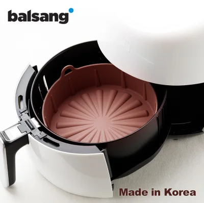 Balsang Air Fryer Silicone Pot Kitchen accessories (Reusable Air Fryer Liner, No More Harsh Cleaning Basket After Using the Air fryer, FDA Approved Food Safe Silicone Material, Patent pending Air Fryer Accessory)