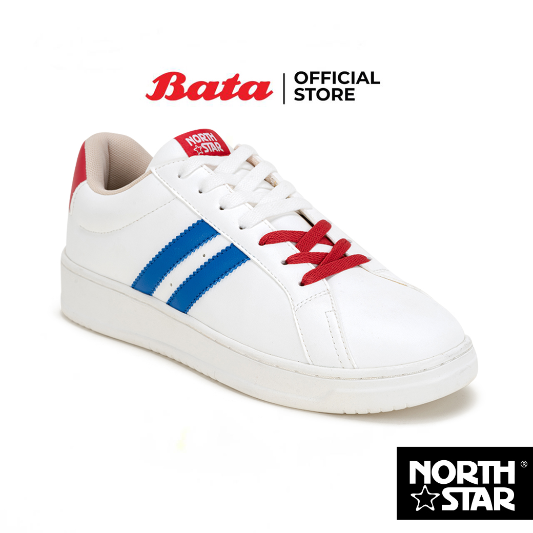 Bata บาจา by North Star รองเท้าผ้าใบสนีคเกอร์แบบผูกเชือก สวมใส่ง่าย สำหรับผู้ชาย สีขาว 8201070 สีน้ำเงิน 8209070 ราคา 500 บาท*ส่งฟรี
