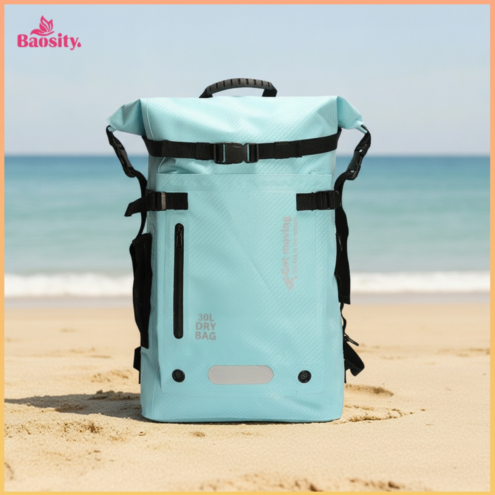 Baosity Heavy-Duty Dry Bag Backpack Long-Lasting Roll-Top Backpack Portable Roll-Roll-Top-Seal Bag Wallet-Friendly for Kayaking, Hiking, Travel ราคา 2,205 บาท*ส่งฟรี