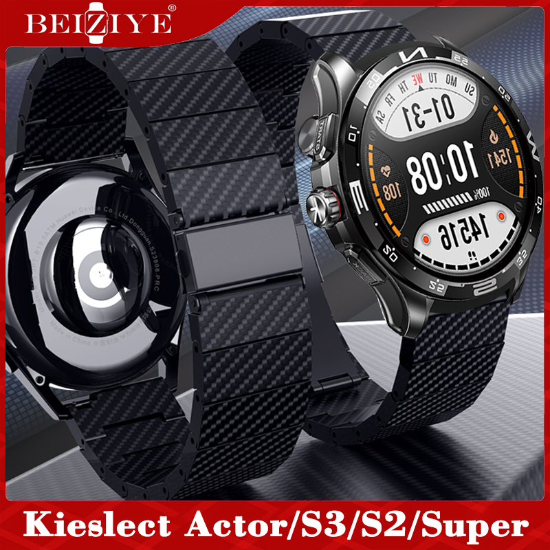 สาย Kieslect KS3 KS2 Actor Super สายนาฬิกาสำหรับนาฬิกา Kieslect Actor สมาร์ทวอทช์ สายนาฬิกา Sport Edition Men Business Carbon Fiber Strap ราคา 511 บาท*ส่งฟรี