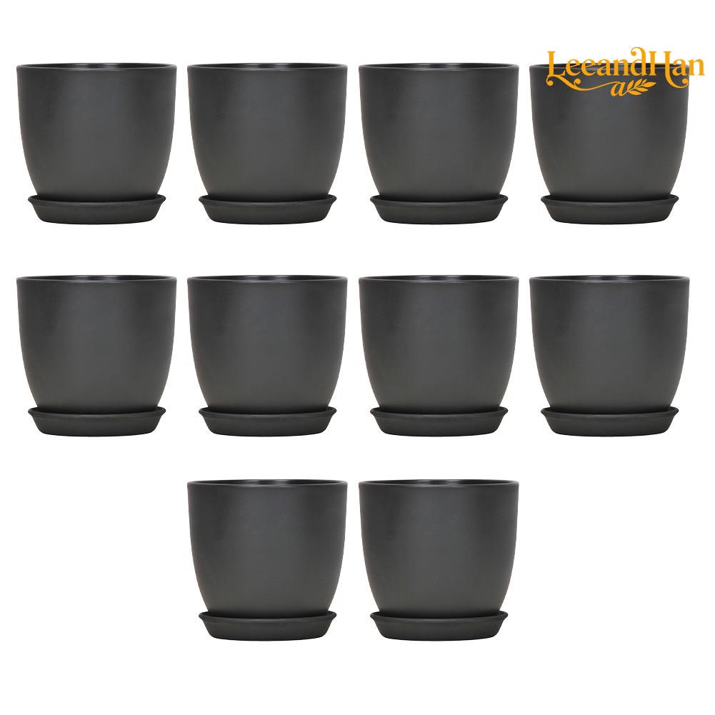 Unnicoco 10 Pcs Set Of Plastic Plant Pots With Pallet For Home Garden Indoor Use Plant Potswith Pallet ราคา 1,611 บาท*ส่งฟรี