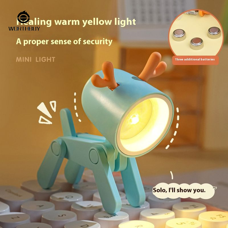 Đèn ngủ LED động vật dễ thương với chức năng giá đỡ điện thoại cho trang trí nhà