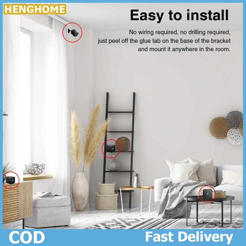 HENGHOME F1 HD  Camera An Ninh-Tầm nhìn ban đêm ngoài trời, thiết kế khối lập phương nhỏ, xem từ xa