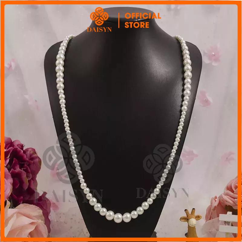 [ DAISYN ] N616 dây chuyền áo dài , dây chuyền áo tấc, dây chuyền váy cưới ngọc trai nhân tạo ngắn sang trọng