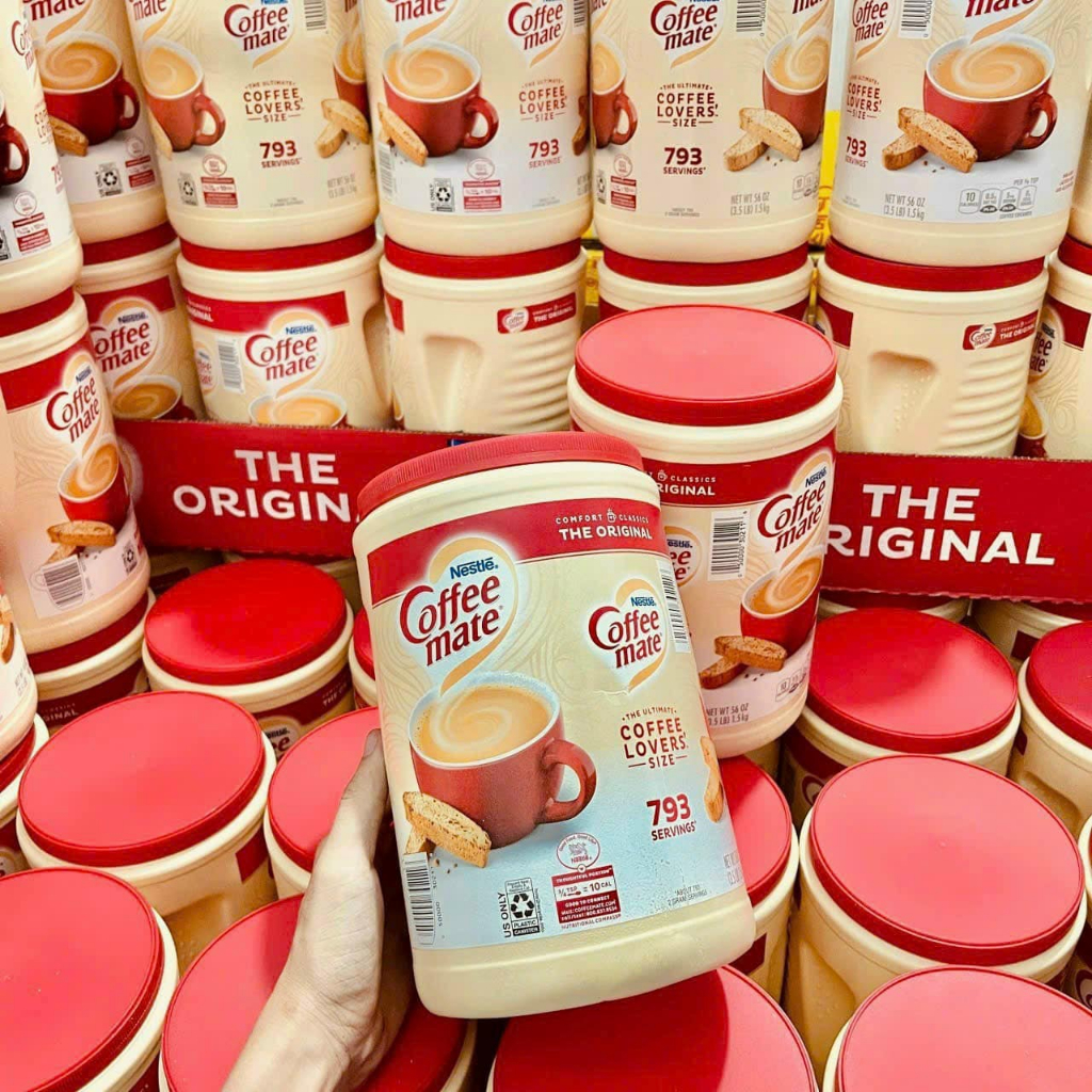 Bột kem pha cà phê Nestle Coffee Mate hộp 1.5kg nhập khẩu Mỹ - – Giúp tăng độ thơm ngon và béo của tách cafe nhưng vẫn giữ được hương vị nguyên chất của cà phê. – Không chứa lactose và không có cholesterol.