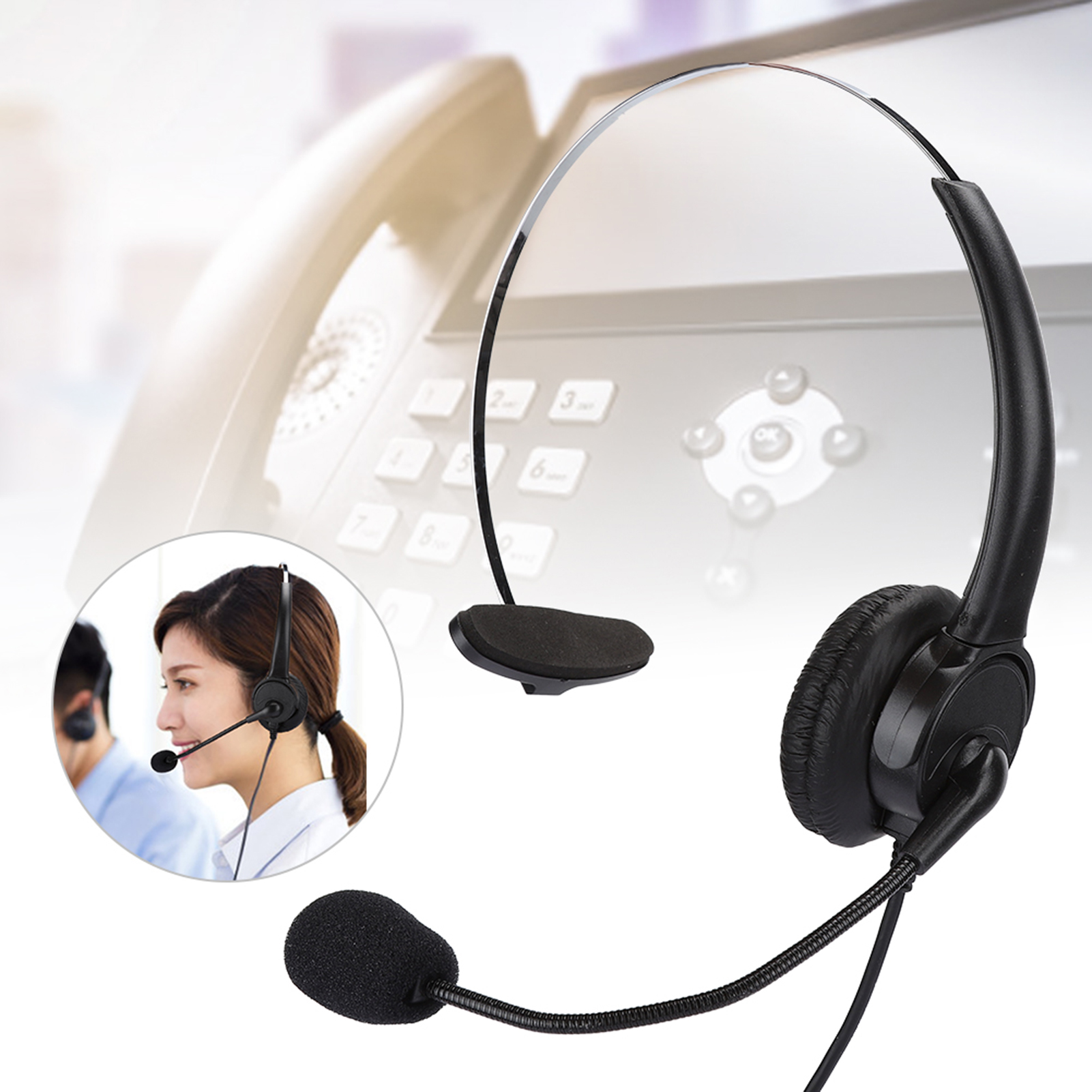 Headset for Landline Phone Monaural Headset Noise Reduction for Home Telephone for Office Use for Landline Phone ราคา 439 บาท*ส่งฟรี
