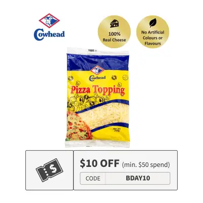Cowhead Pizza Toppings Grated Cheese 250g