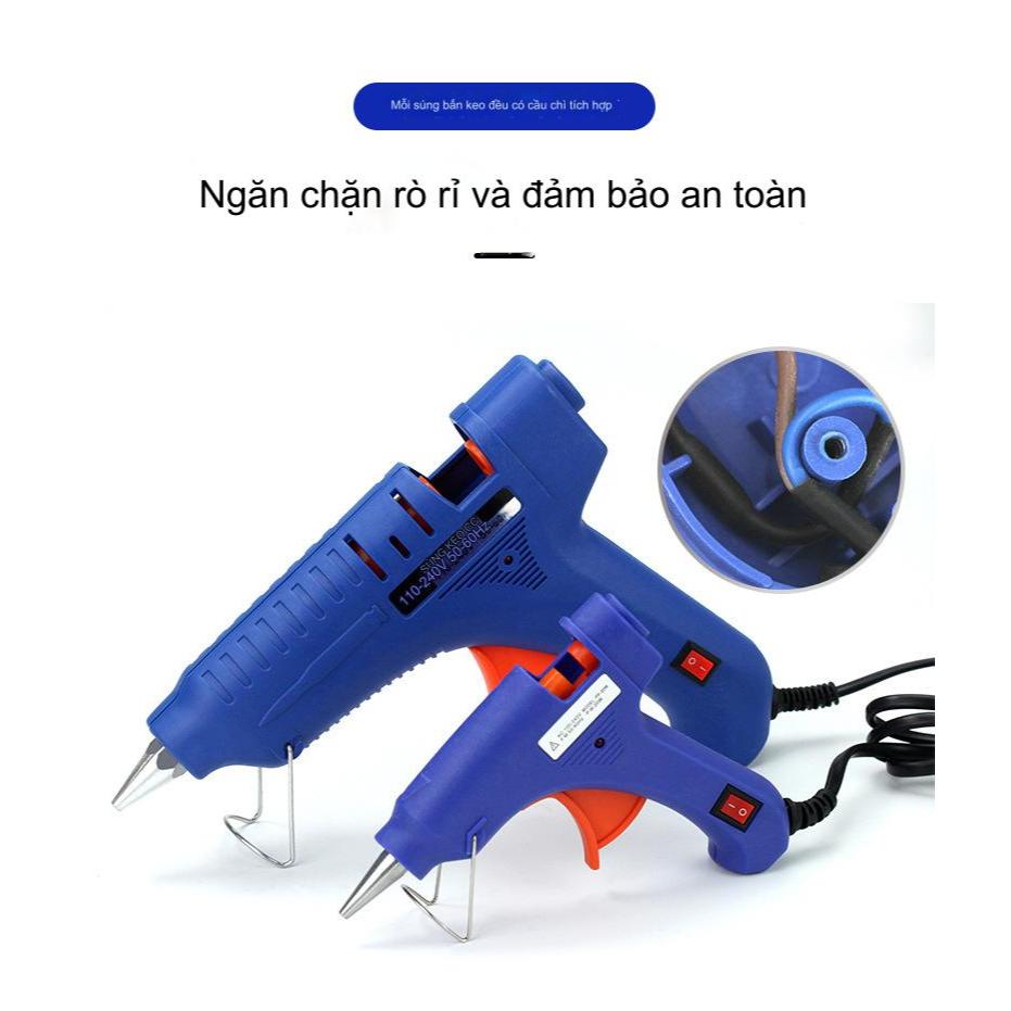 Combo Súng Bắn Keo 20W Kèm 50 Que Keo Nhỏ 7X150Mm Để Làm Sản Phẩm Handmade Silicon Nhỏ