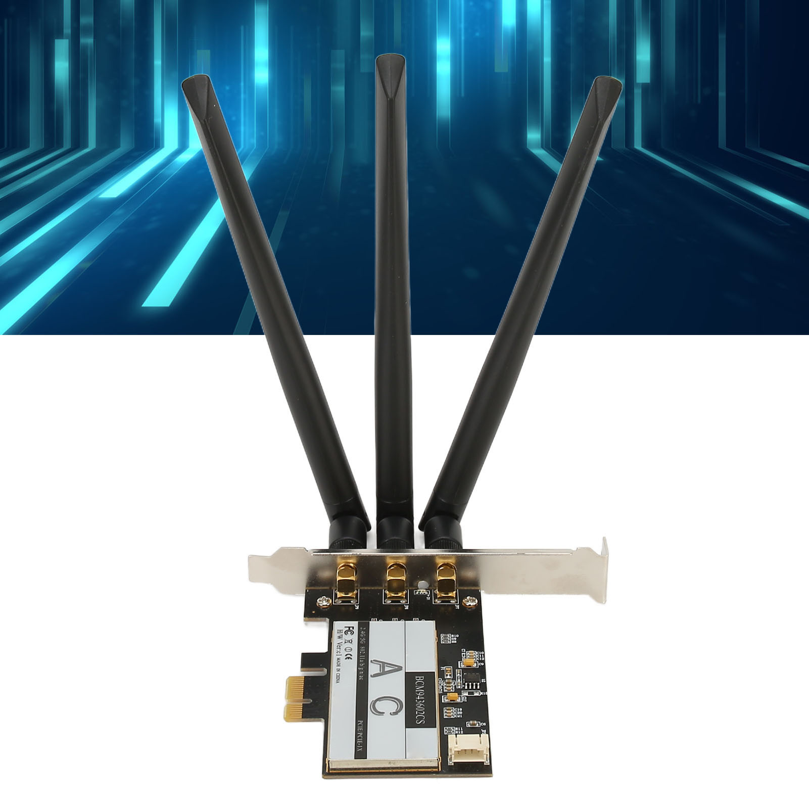 Garosa Thẻ PCIE BCM943602CS có 3 Anten 1750Mbps 2.4GHz 5GHz 4.0 cho 11 HĐH Giá 651,000 Đồng*Miễn phí vận chuyển