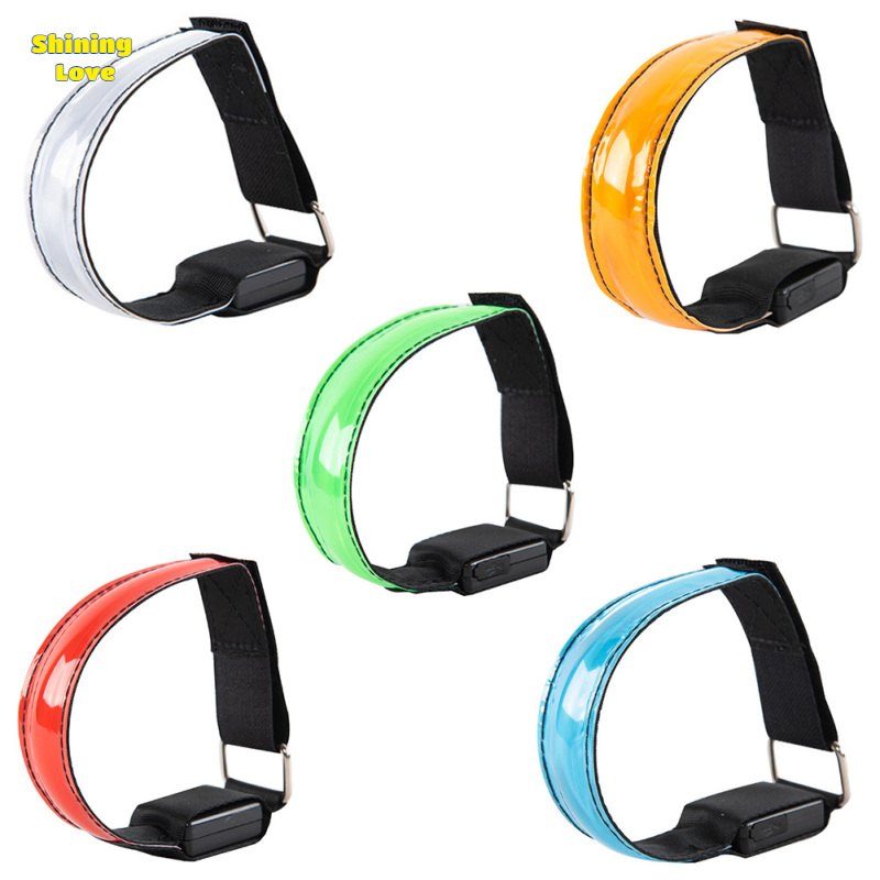 ShiningLove LED Reflective Arm Bands High Visibility Reflective Running