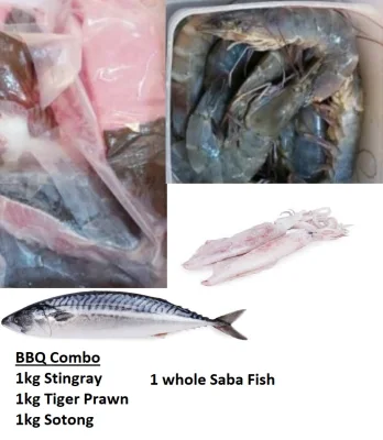 (Stingray / Tiger Prawn / Sotong / Saba Fish) Seafood Combo (Free Delivery)