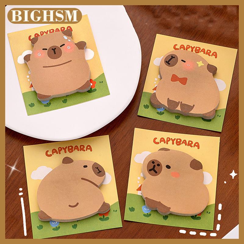 BIGHSM 30Pcs Phim Hoạt Hình Kawaii Capybara Đặc Biệt Hình Ghi Chú Dính Xách Tay Bền Tin Nhắn Giấy Tự Dính Phim Hoạt Hình Sáng Tạo Notepad