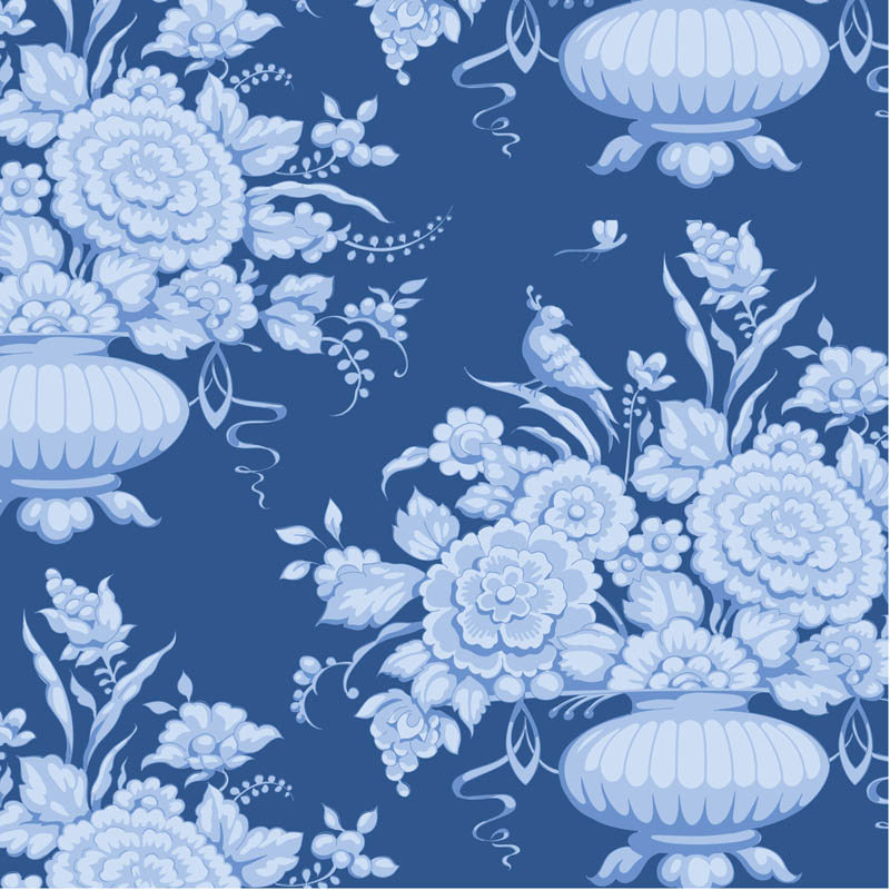[Fabric Fanatics]Tilda Something Blue 100% Cotton Fat Quarter 0.25yard Patchwork Quilting DIY Fabric Kain