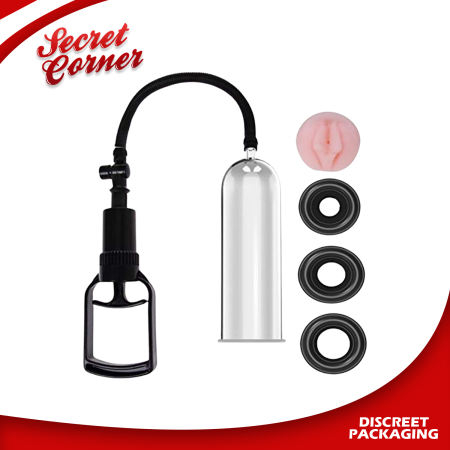 Secret Corner Penis Pump with Vagina Sleeves - Men's Sex Toy