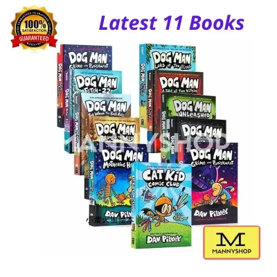 [SG] LATEST Dog Man Dav Pilkey Hardcover 11 Books Collection Set Dogman