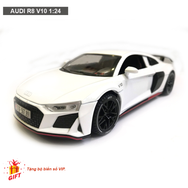Mô hình xe ô tô Audi R8 V10 1:24 [TẶNG BIỂN VIP]
