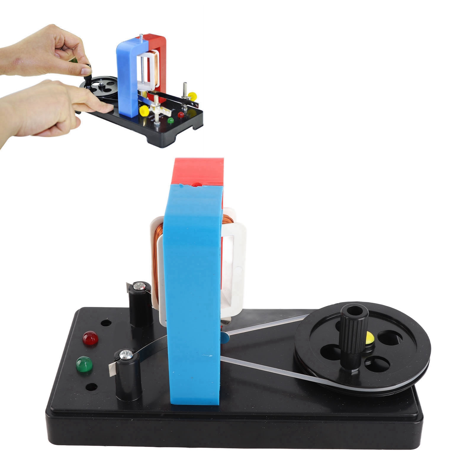  Máy phát điện mô hình giảng dạy Máy phát điện tay quay vật liệu PVC hoạt động dễ dàng cho thí nghiệm vật lý Trường Học 