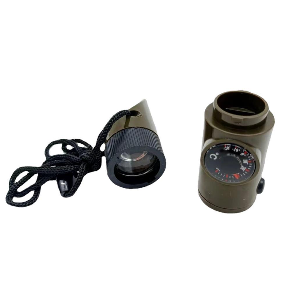 7 Trong 1 còi sinh Tồn Khẩn Cấp Đa Chức Năng Nhựa trường hợp SOS khẩn cấp Còi Với Dây Buộc Magnifier Đèn Pin Lưu Trữ Container Cho Cắm Trại Đi Bộ Đường Dài