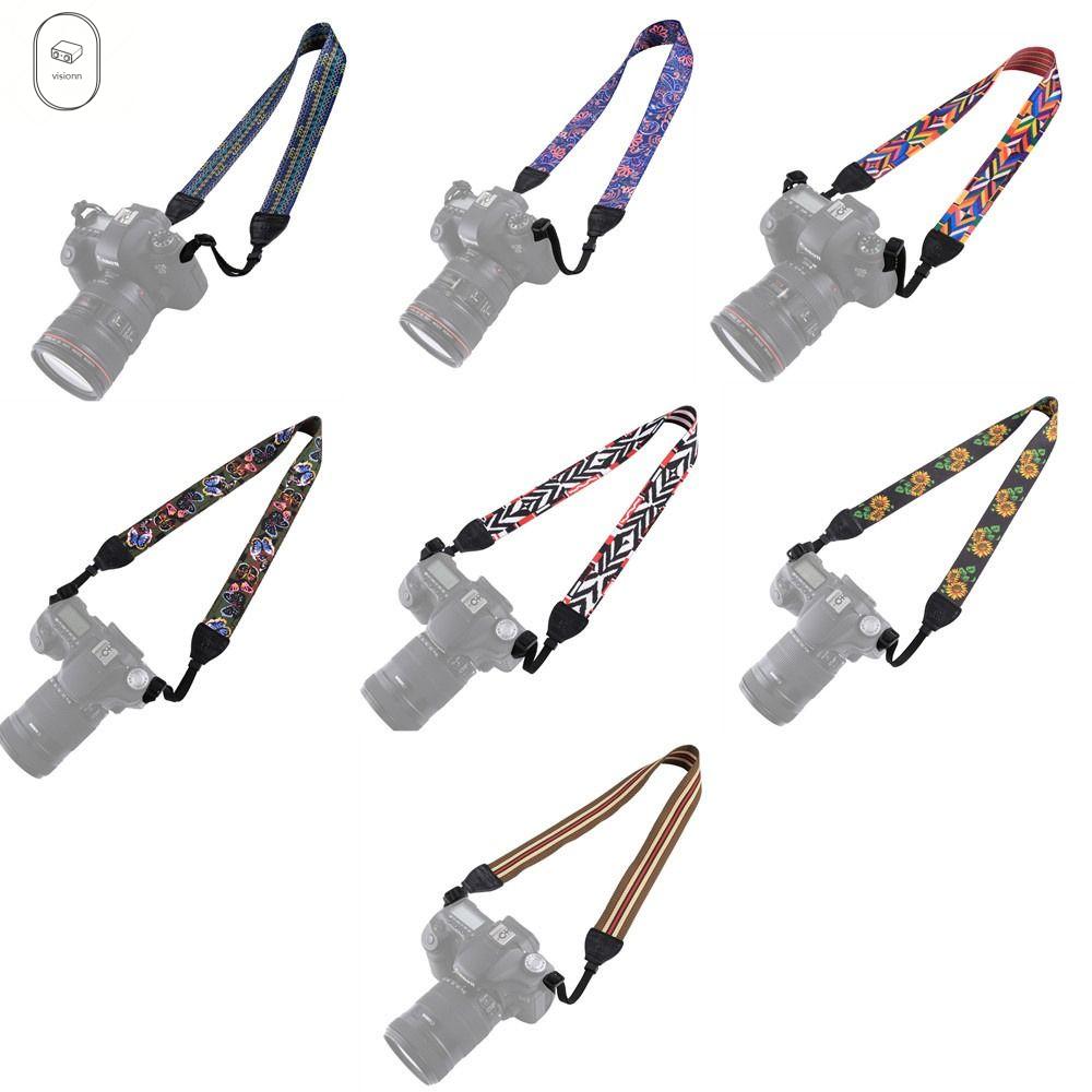 Máy ảnh SLR Phụ Kiện máy ảnh da PU bền Retro D máy ảnh SLR dây đeo vai máy ảnh ban nhạc Dây đeo máy ảnh Dây đeo cổ máy ảnh đai đeo máy ảnh