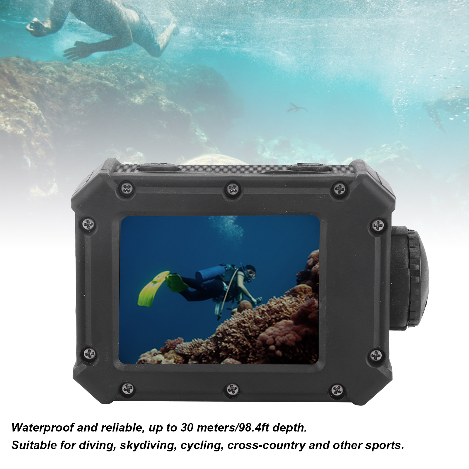 4K Ultra HD 2.0in Sports Action Camera DV 30M Waterproof Camcorder