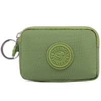 MAJESTICX Double Layer Women Wallet Solid Color with Keychain Zipper Clutch Bag Portable Waterproof Coin Purse Outdoor