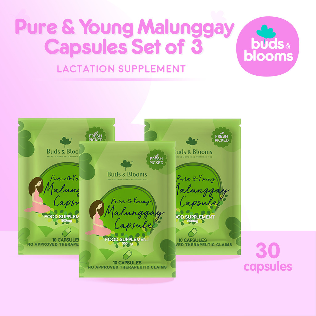 Buds & Blooms Pure & Young Malunggay Capsule 10 Capsules - Set of 3