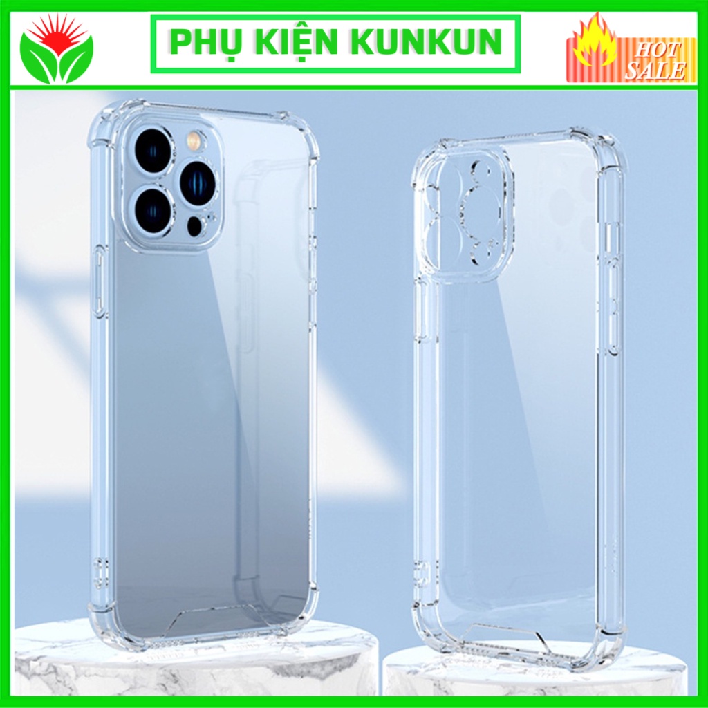 Ốp lưng trong suốt chống sốc Iphone 14 pro max 13 pro max 12 pro max 11 pro max xs max xr x 7 plus 8