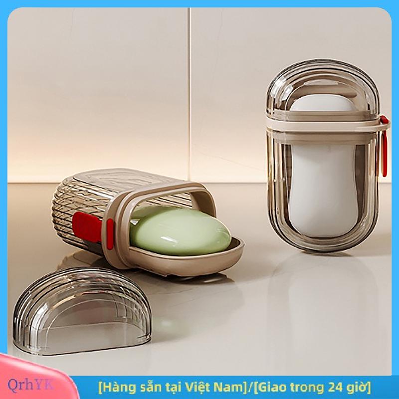 Charm [Hàng sẵn tại Việt Nam] Portable Soap Dish Sealed Storage Box Waterproof Travel Home Bathroom Soap Box Camping Portable Storage Soap Box