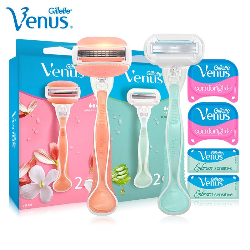 Gillette Venus Women Razor 5 Layers Blades with Lubricating Soap Sensitive Safe Shaving Hair Removal for Lady Body Hair Cutting