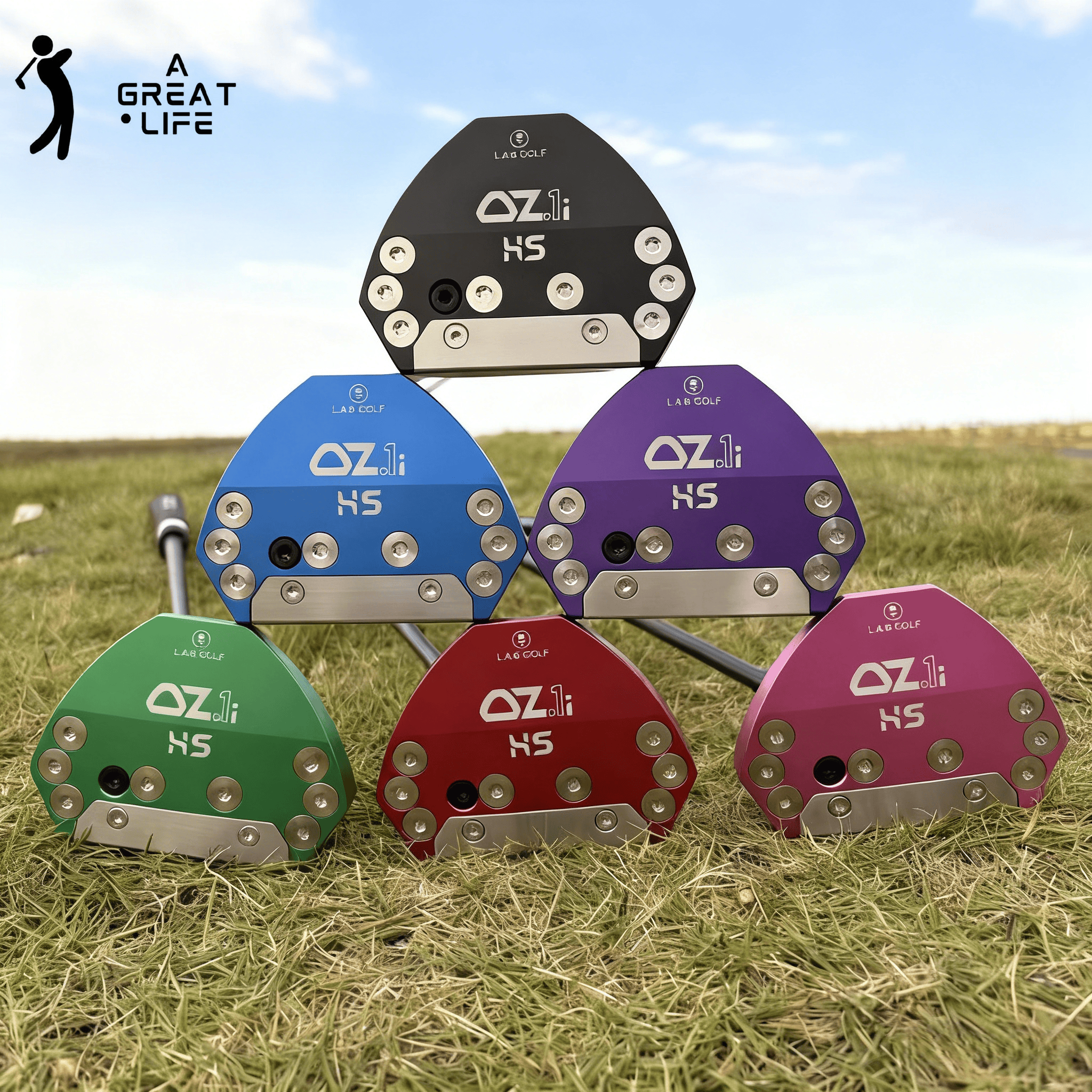 6 màu sắc phòng thí nghiệm Golf oz.1i HS Mens Câu Lạc Bộ Golf CNC Gậy đẩy Golf Mallet 32/33/34/35/36 inch Graphite/thanh thép Câu lạc bộ Putter và Head Cover 6 màu sắc