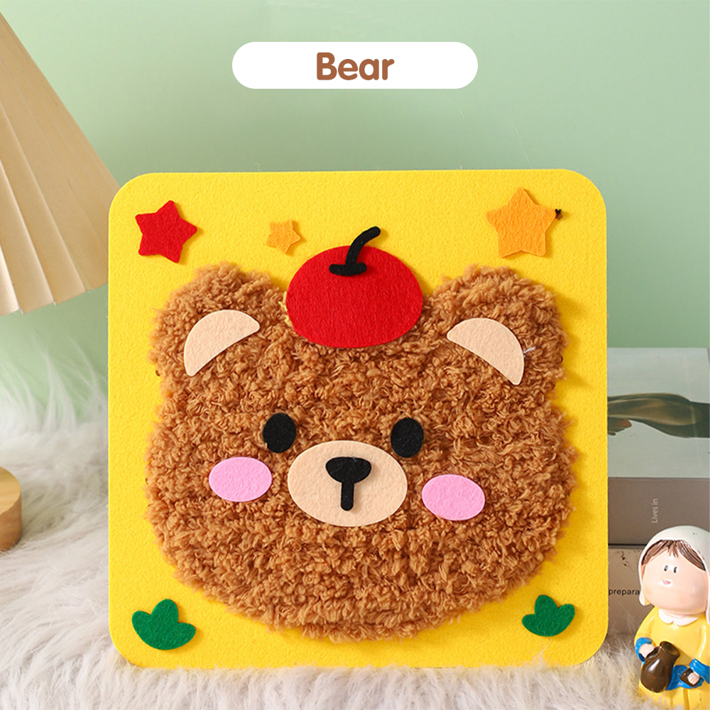 Mumystation Kit Sulaman Embroidery Kits Sewing Kit Children Craft Educational Toys Handmade Threading DIY Set Animal Preschool Toy