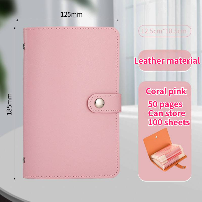 50 Envelopes Savings Money Book Banknote PU Album Money Holder Challenge Album Cash Collect Book