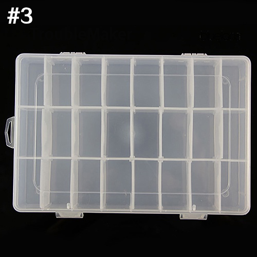Plastic bead treasure box 10/15/24 convenient compartments ราคา 12 บาท*ส่งฟรี