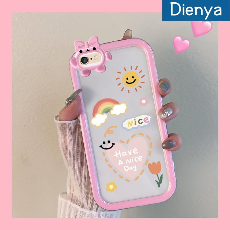Dienya Ốp cho iPhone 6 Plus 6S Plus 7 Plus 8 Plus Ốp lưng hoạt hình ngày đẹp mắt đầy màu sắc đáng yê