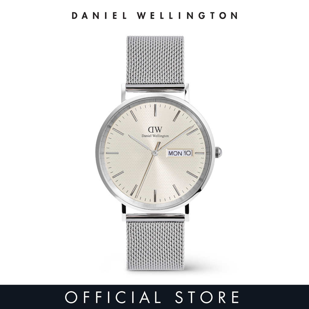 Daniel Wellington Classic Day Display 40mm Sterling Silver Champagne  - Men Watch stainless steel watch DW Official Authentic Original