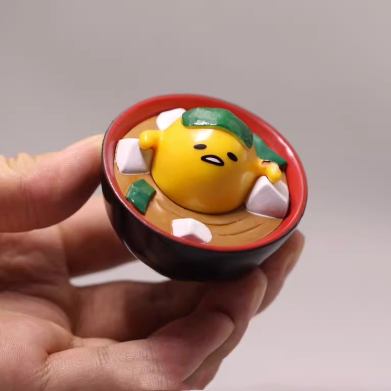 [Qbao] Nhật Bản Anime 6-8Cm Kéo Mì Loạt Gudetama Mô hình nhân vật đồ chơi búp bê Đáng Yêu Gudetama H