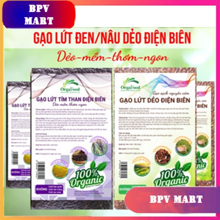 Gạo Lứt Điện Biên Hữu Cơ 1Kg, Eat Clean Healthy Cho Người Ăn Kiêng